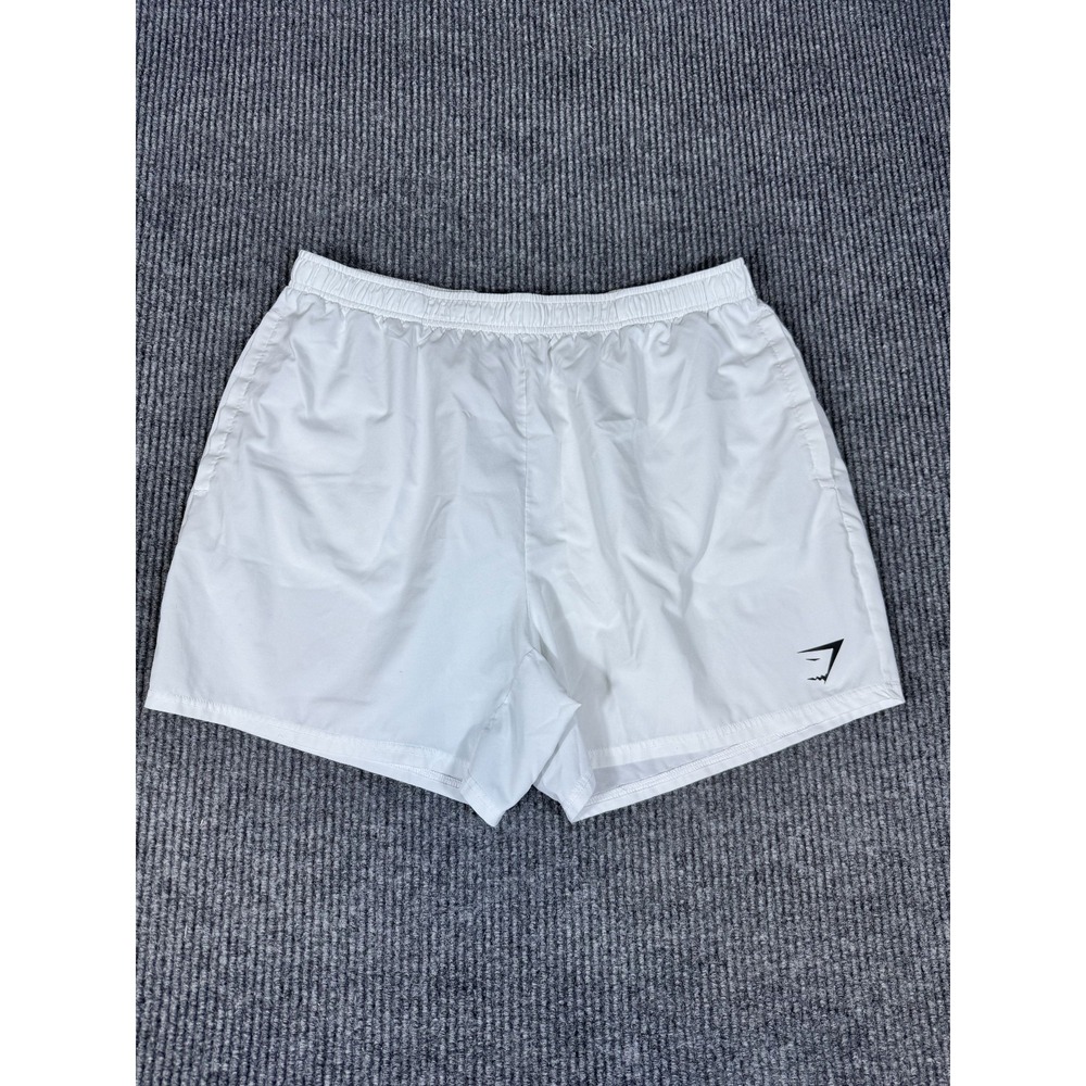 Gymshark Arrival Shorts Mens 2XL White Gym Training Athletic 5" 5 Inch Inseam